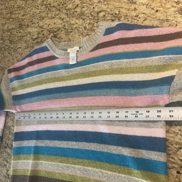 Sundance Medium Colorful Striped Lambswool Preppy Classic - Picture 7 of 8